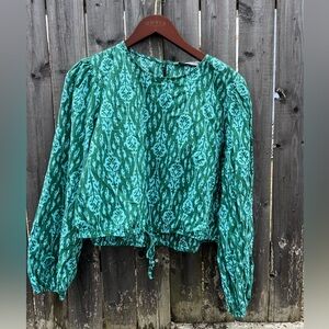 Zara Ikat Long Sleeve top, XL